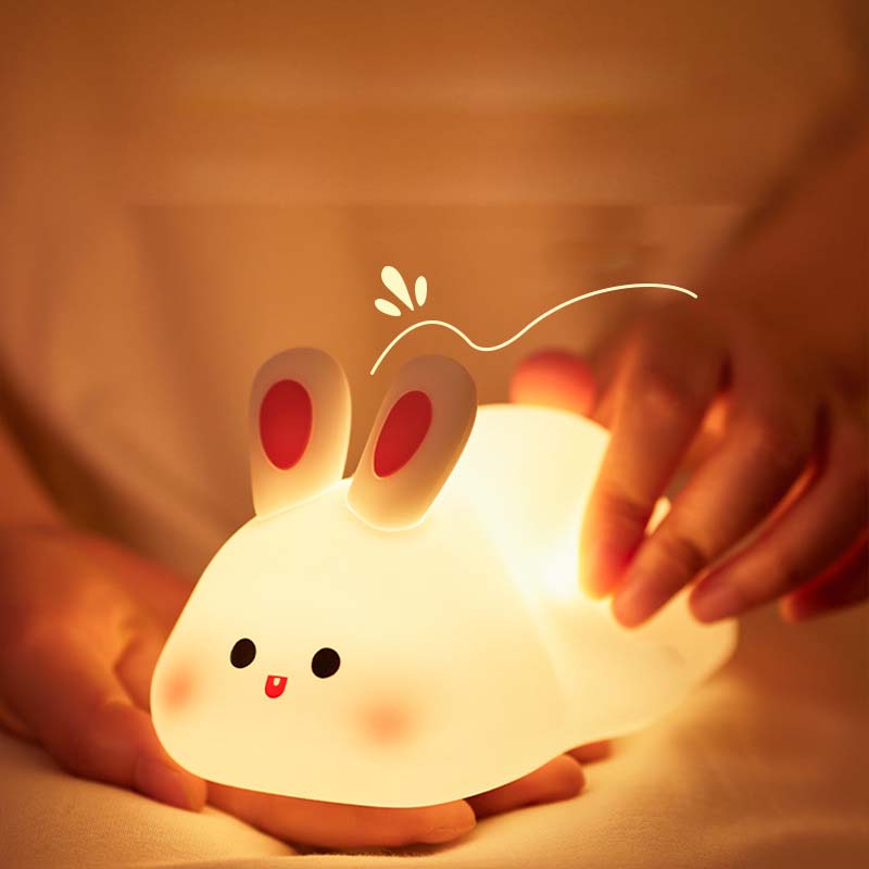 Lampada da Notte Coniglio in Silicone: Dolcezza e Sicurezza Notturna