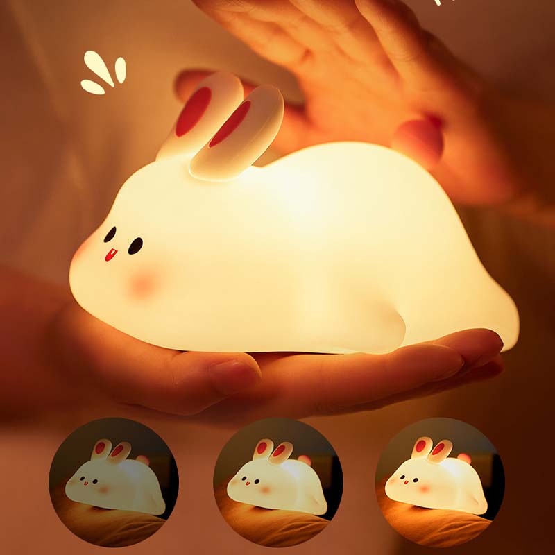 Lampada da Notte Coniglio in Silicone: Dolcezza e Sicurezza Notturna