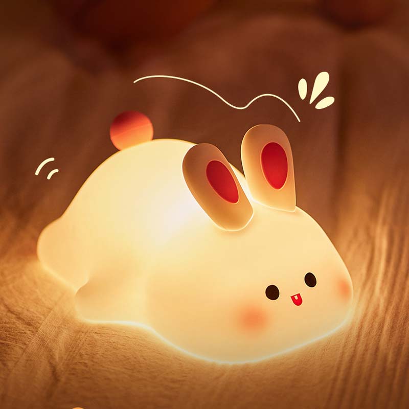 Lampada da Notte Coniglio in Silicone: Dolcezza e Sicurezza Notturna