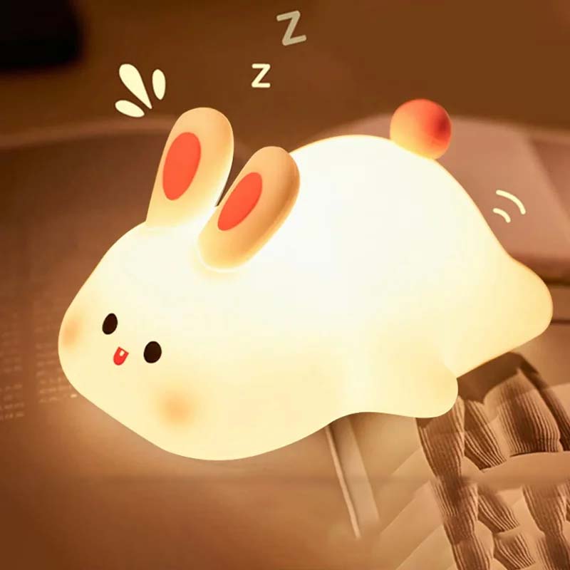 Lampada da Notte Coniglio in Silicone: Dolcezza e Sicurezza Notturna