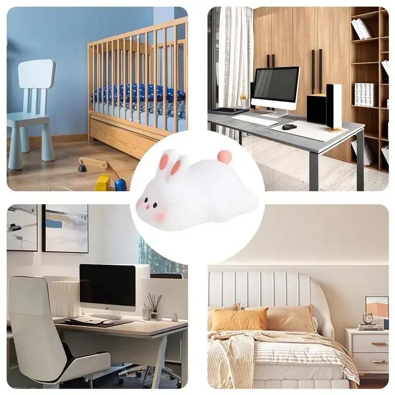 Lampada da Notte Coniglio in Silicone: Dolcezza e Sicurezza Notturna