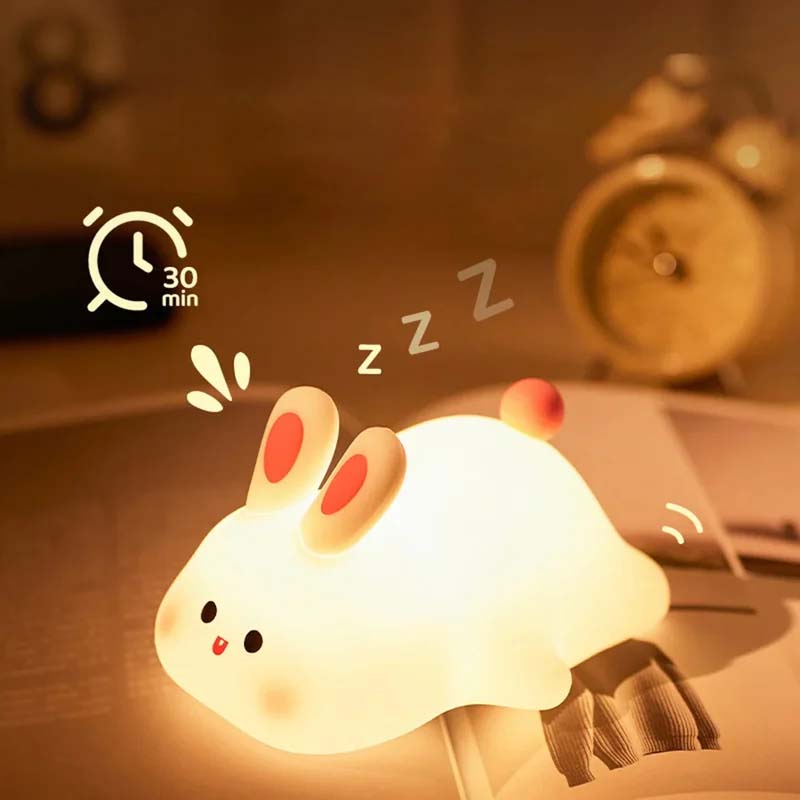 Lampada da Notte Coniglio in Silicone: Dolcezza e Sicurezza Notturna