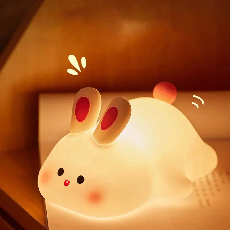 Lampada da Notte Coniglio in Silicone: Dolcezza e Sicurezza Notturna