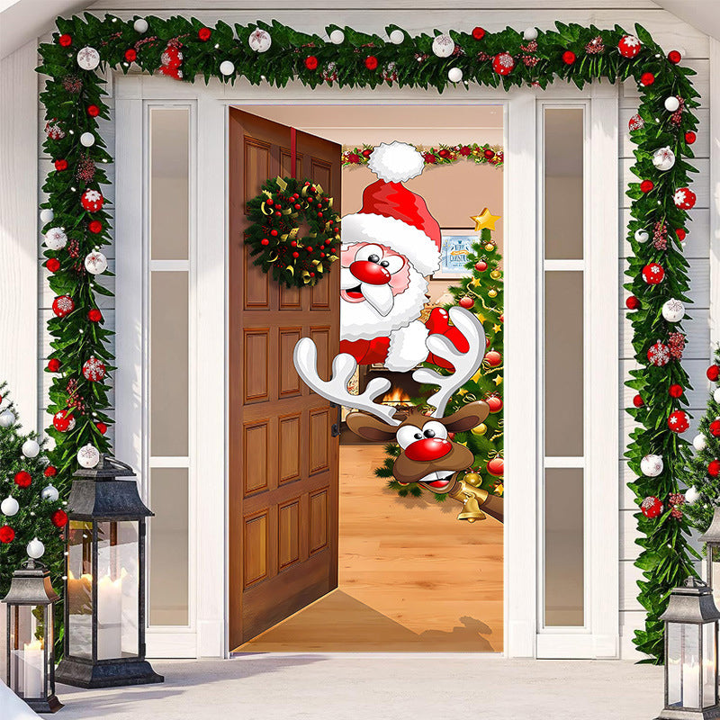 De kerstdeco voor de deur - Wasbare en herbruikbare stof