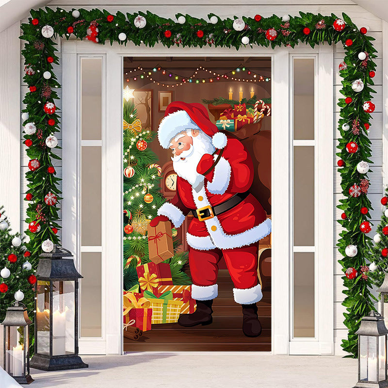 De kerstdeco voor de deur - Wasbare en herbruikbare stof