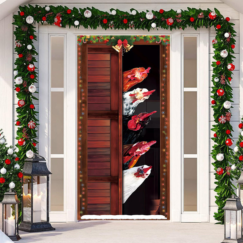 De kerstdeco voor de deur - Wasbare en herbruikbare stof