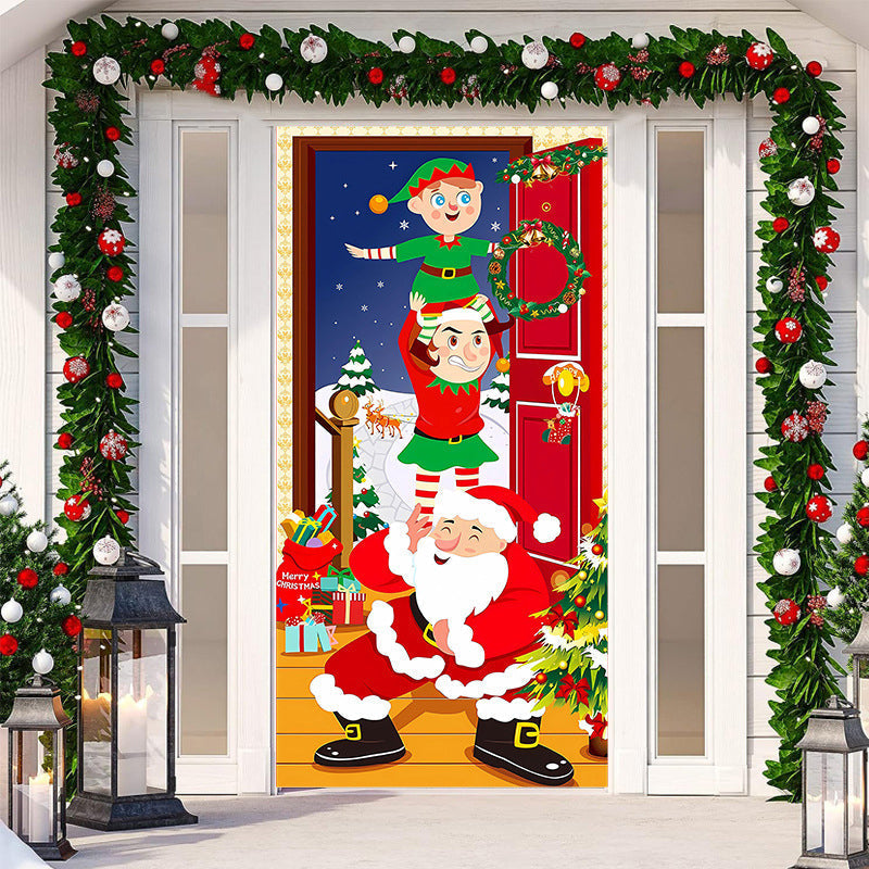 De kerstdeco voor de deur - Wasbare en herbruikbare stof