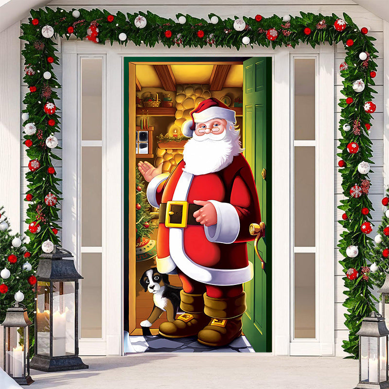 De kerstdeco voor de deur - Wasbare en herbruikbare stof