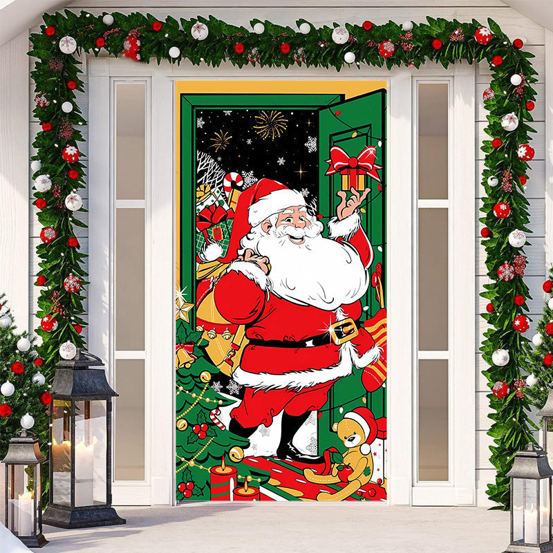 De kerstdeco voor de deur - Wasbare en herbruikbare stof