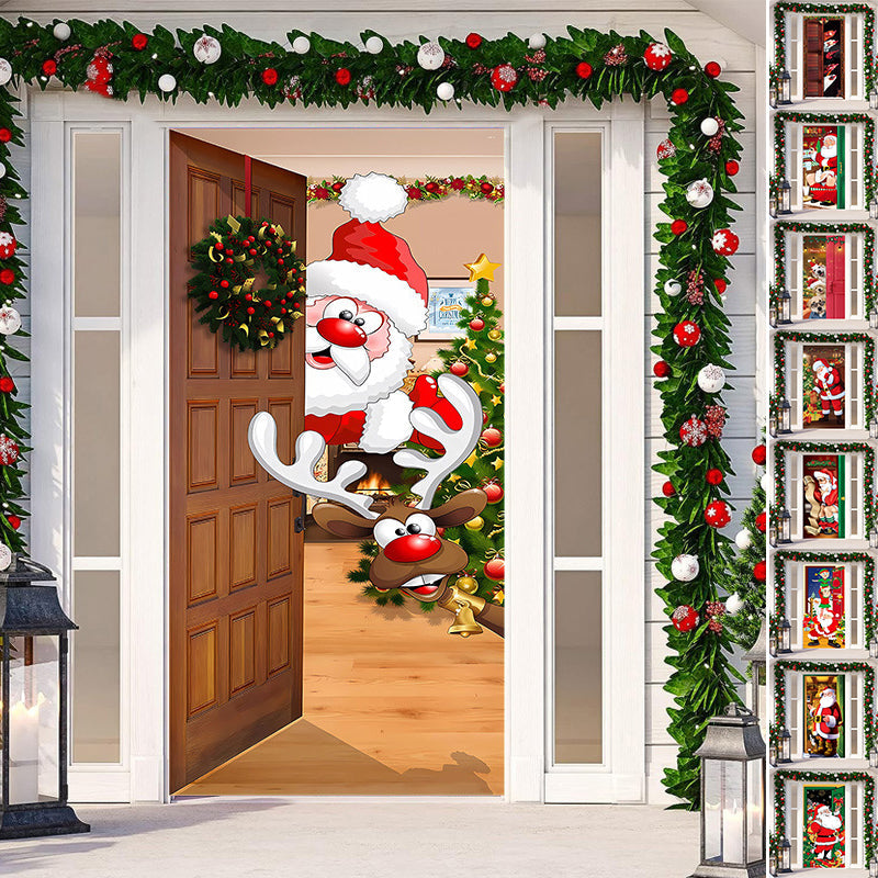 De kerstdeco voor de deur - Wasbare en herbruikbare stof