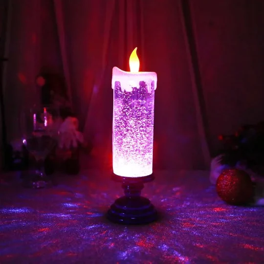 شموع LED لعيد الميلاد - أضواء احتفالية وآمنة