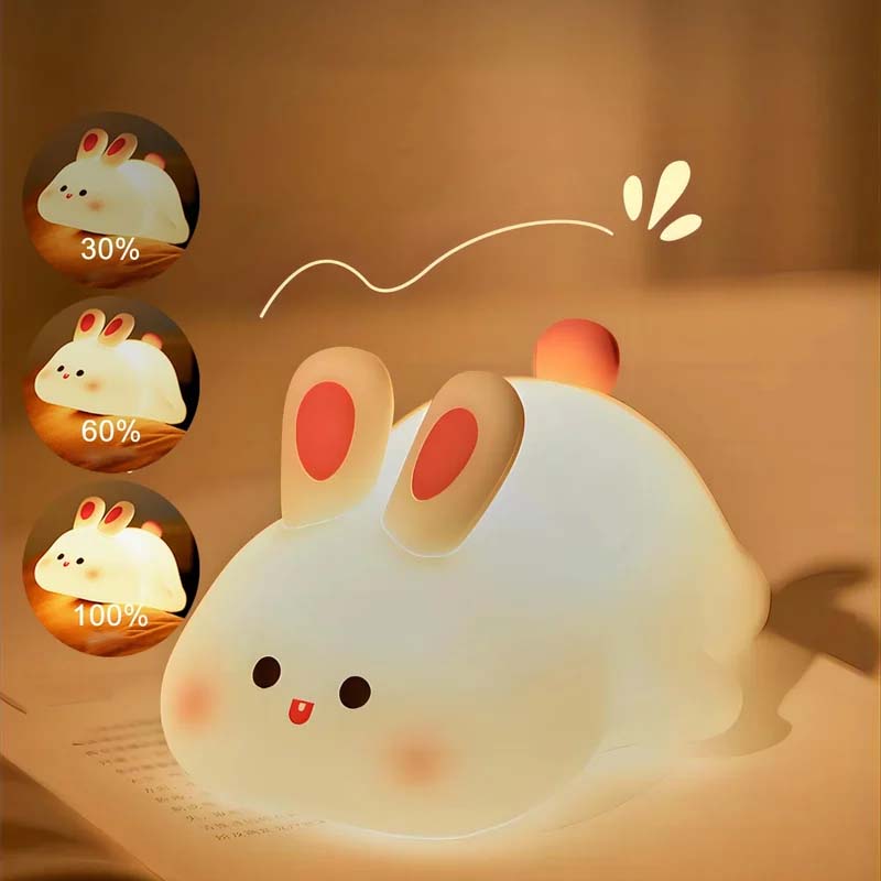 Lampada da Notte Coniglio in Silicone: Dolcezza e Sicurezza Notturna