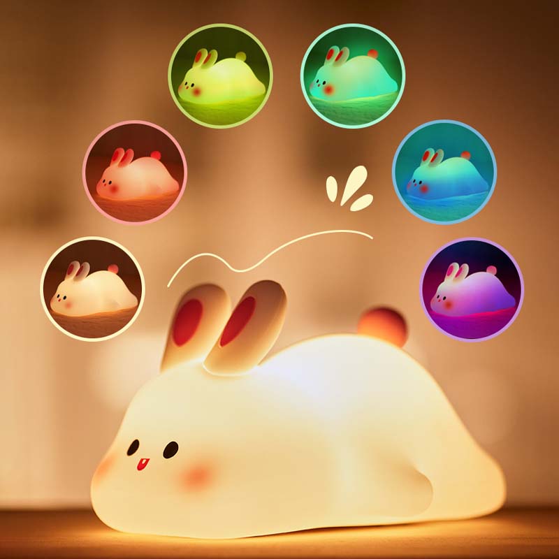 Lampada da Notte Coniglio in Silicone: Dolcezza e Sicurezza Notturna